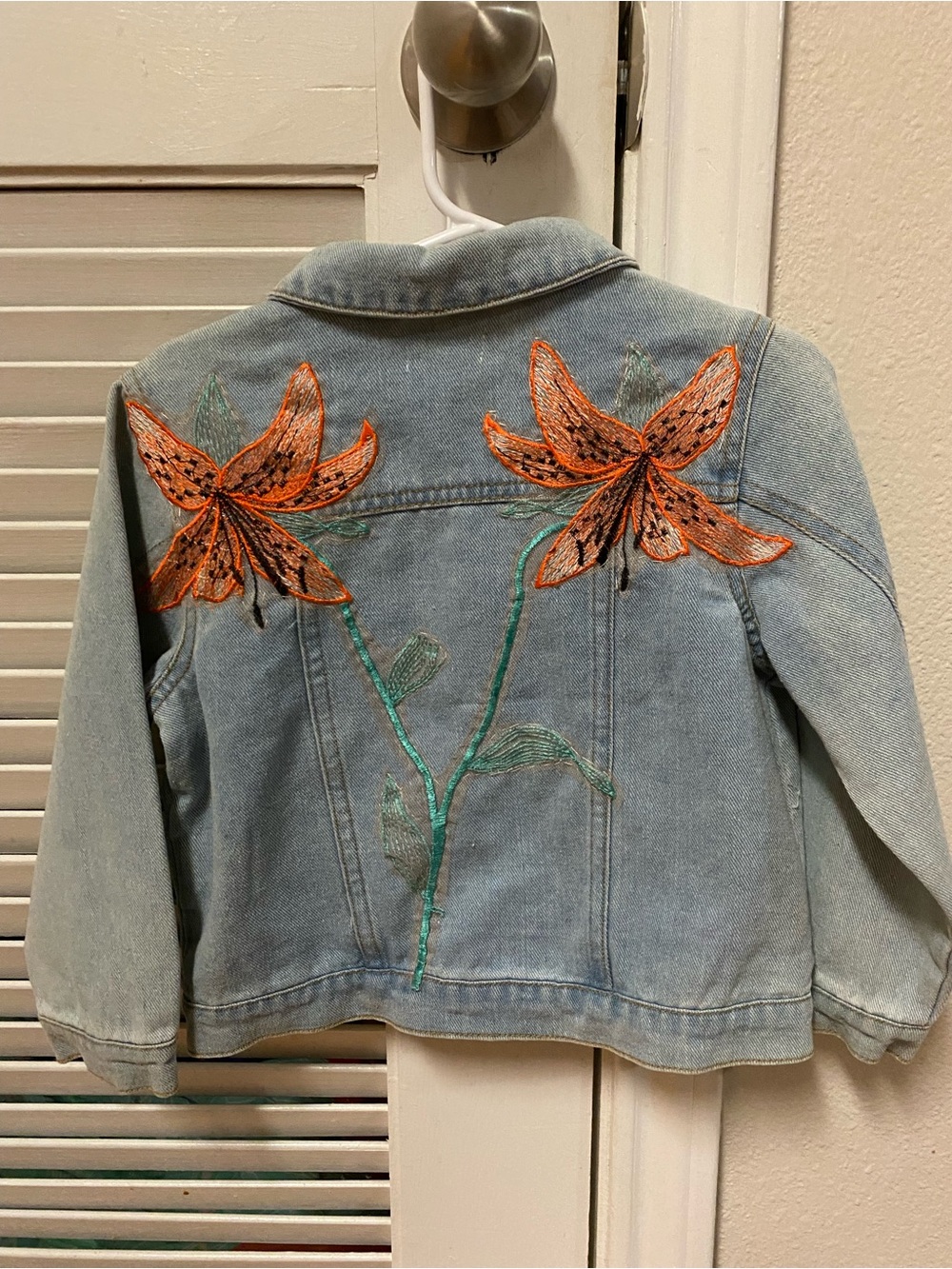 Mudpie Light Wash- Hand Embroidered Denim Jacket for Kids